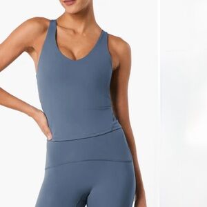 SPANX® Get Moving V-Neck Active Tank size L in Sea blue